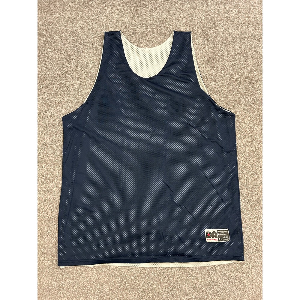 Don Alleson Athletic Basketball Jersey Mens XL Navy Blue Excellent Reversible 7